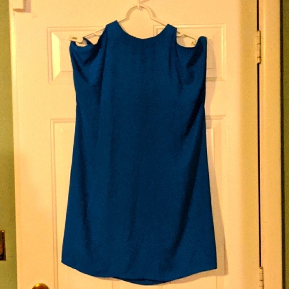 Mossimo Royal Blue Cold Shoulder Dress Extra Small